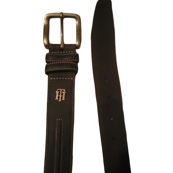 Tommy Hilfiger Brown Leather Belt - Picture 1 of 4